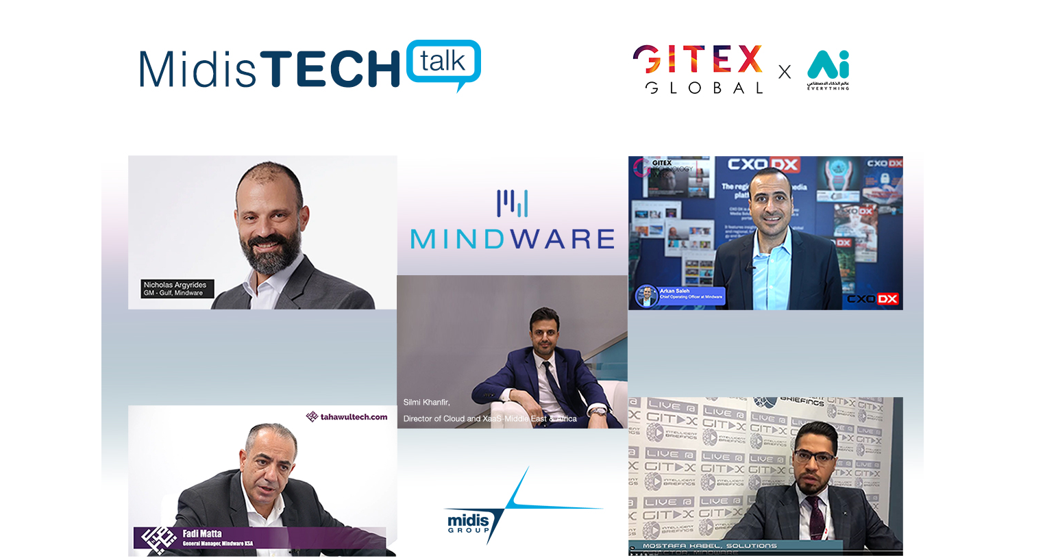 A GITEX graphic image in drak blue with red lettering