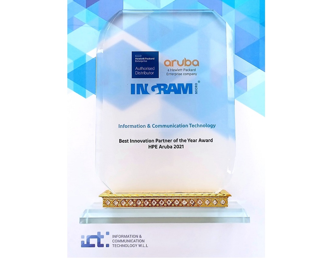 a glass award trophy