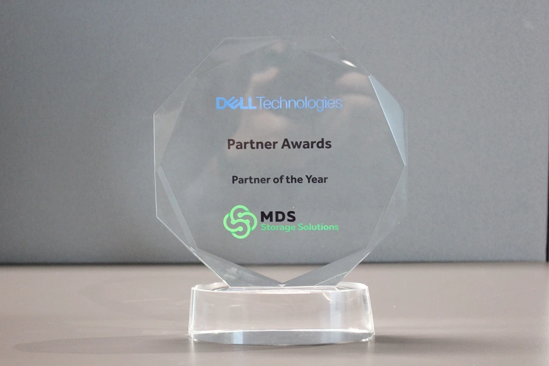 a glass trophy