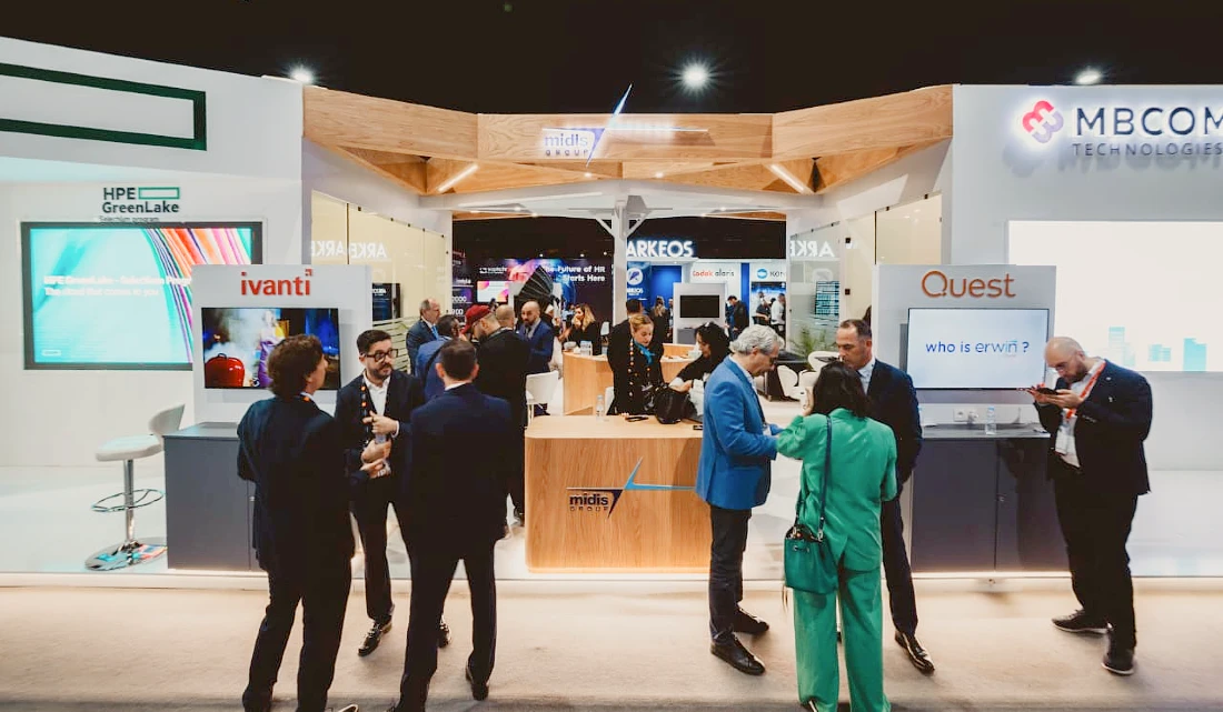 A GITEX graphic image in drak blue with red lettering