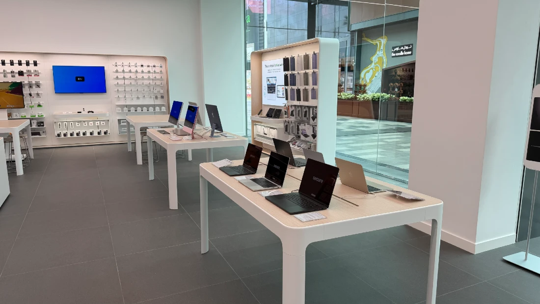 Interior of a hi tech store